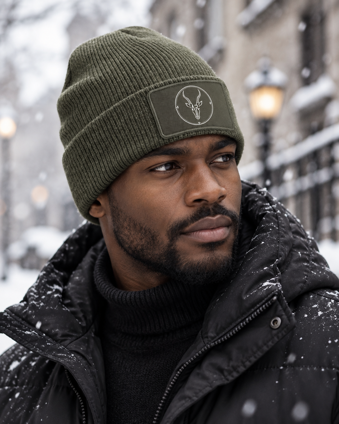 AR Bonnet Thinsulate — Military Green — lifestyle 1