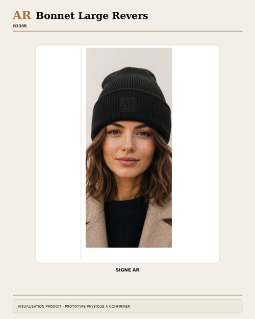 AR Bonnet Large Revers - visualisation produit avec Signe AR